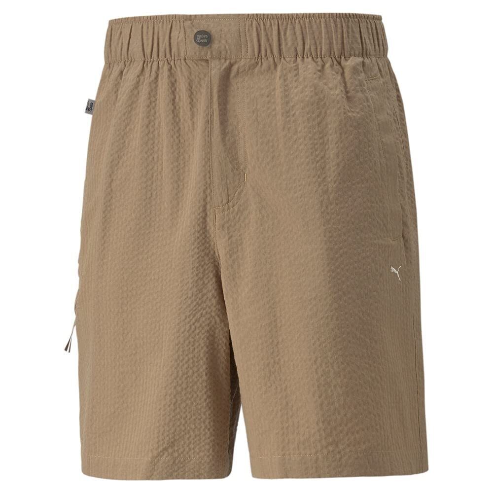 PUMA MMQ Seersucker Shorts TigerS Eye XL - Picture 3 of 4